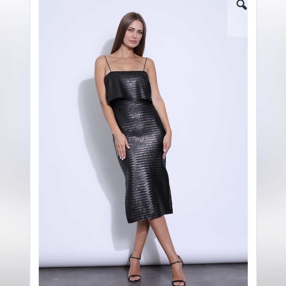 Karina Grimaldi Black sequin dress. Size Medium